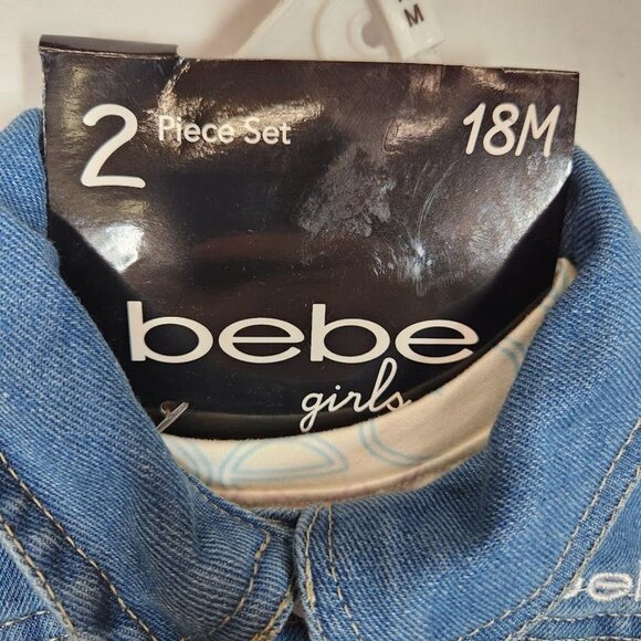NWT Baby Girls Bebe Print Skater Dress and‎ Denim Jacket Set Size 18M - Picture 10 of 11